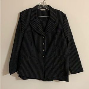 Black & White Pinstriped jacket and skirt